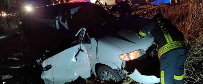 Tarlaya Uçan Minibüs Gence Mezar Oldu; 1 Ölü, 2 Yaralı