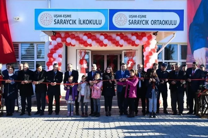 Eşme Saraycık İ̇lkokulu Ve Ortaokulunun Resmi Açılışı Yapıldı