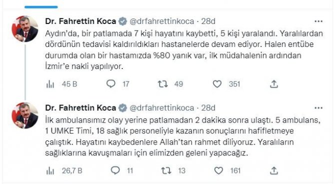 Bakan Koca, Yaralıların Son Durumunu Açıkladı