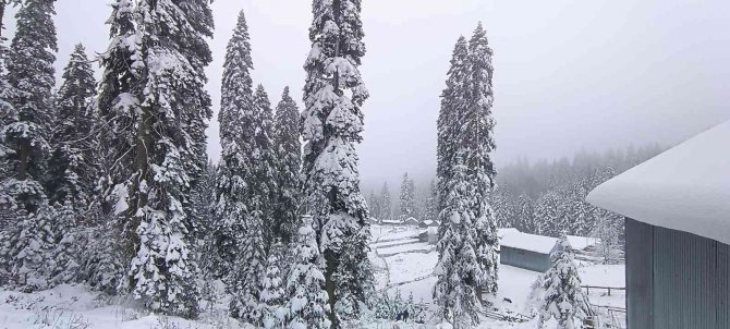 Düzce’nin Yüksek Kesimlerinde Kar Kalınlığı 25 Santimetreye Ulaştı