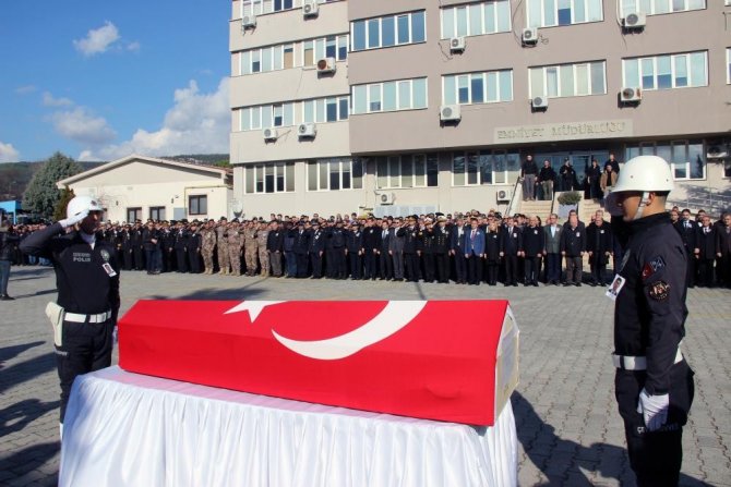 Çineli Şehit Komiser İçin Muğla’da Tören Düzenlendi