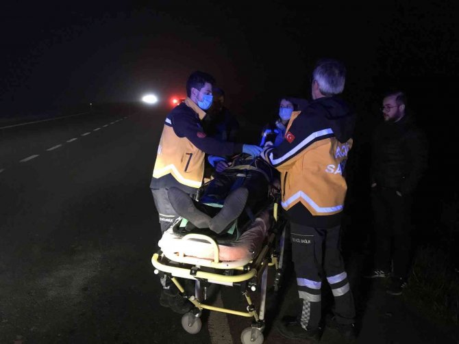 Otomobilin Çarptığı Yaya Hastanelik Oldu