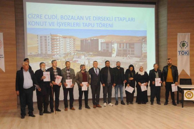 Cizre’de Terör Mağduru Bin 112 Kişi Tapularına Kavuştu