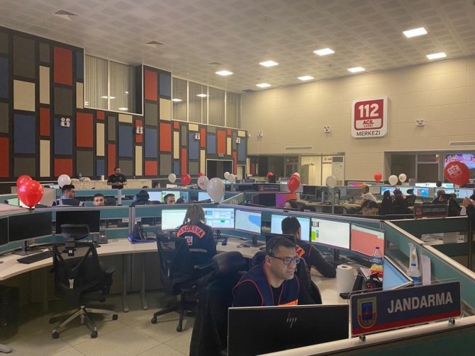 Ordu’da 112 Acil Çağrı Merkezi, Yeni Yıla Yoğun Mesai İle Başladı