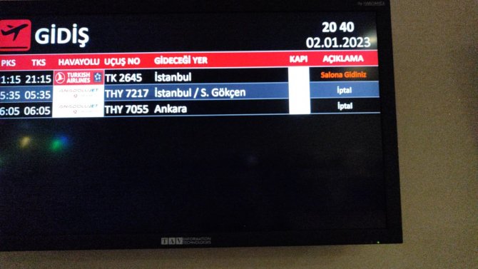 Elazığ’da Yoğun Sis Nedeniyle Uçuşlar İptal Edildi