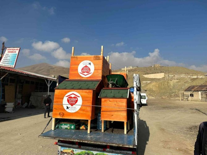 Haytap’tan Yüksekova’daki Sokak Hayvanları İçin Kulübe Yardımı