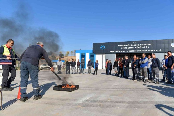 Meski̇ Personeli Yangın Tatbikatı Eğitimine Katıldı