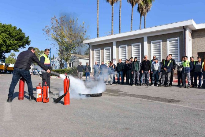 Meski̇ Personeli Yangın Tatbikatı Eğitimine Katıldı