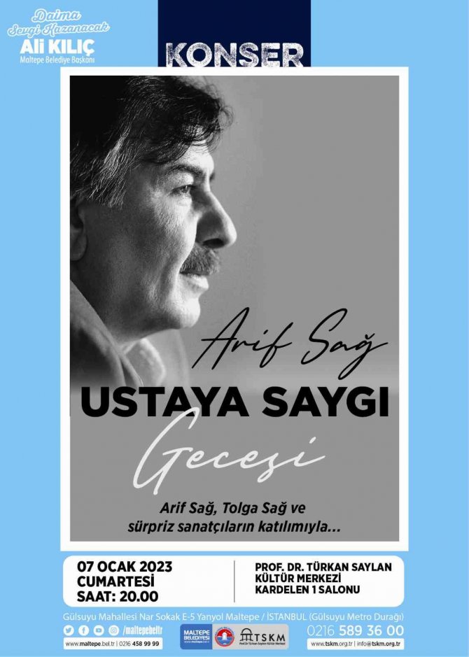 Arif Sağ’ın 61’nci Sanat Yılı Maltepe’de Kutlanacak