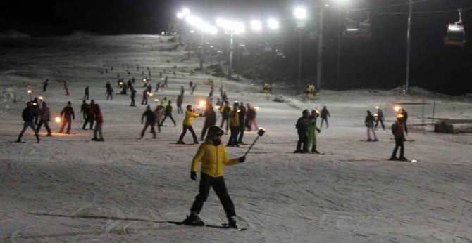 Erciyes Yılbaşında Doldu Taştı