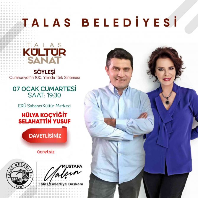Ocak Ayı Talas Kültür Sanat, Hülya Koçyiğit İle Başlıyor