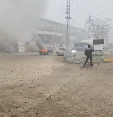 Seyir Halindeki Otomobil Alev Aldı