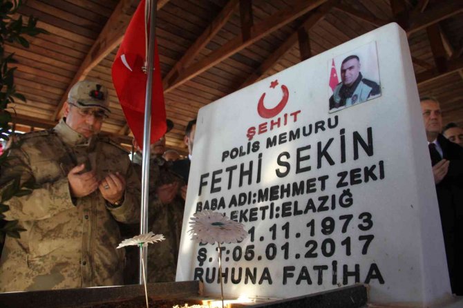 Şehit Polis Fethi Sekin Kabri Başında Anıldı