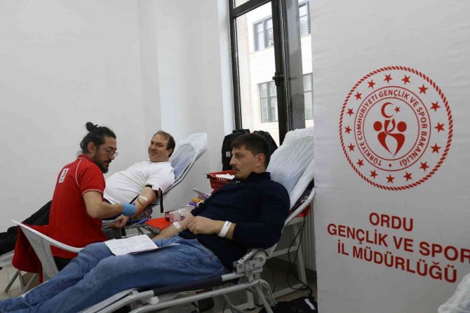 Ordu Gençlik Ve Spor İ̇l Müdürlüğü’nde Kan Bağışı Kampanyası Düzenlendi