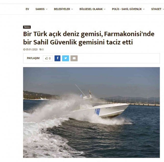 Yunan Medyası Tacizi Yine Çarpıttı