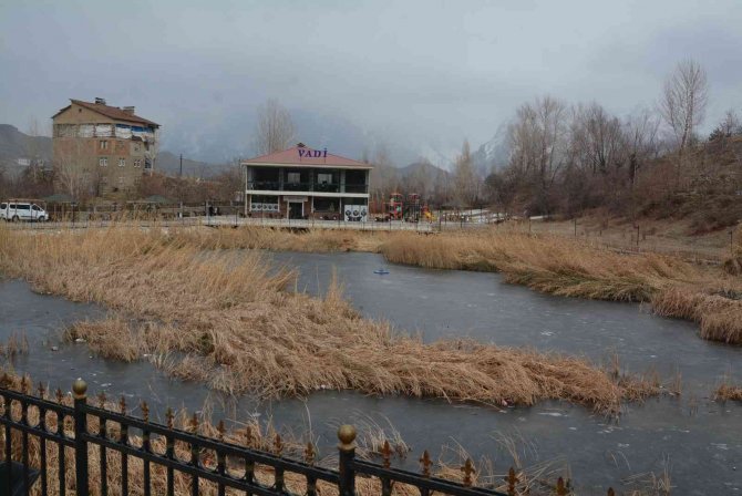 Hakkari Golazüryan Göleti Dondu