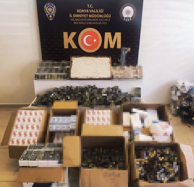 Konya’da Kaçak Sigara Operasyonu: 5 Gözaltı
