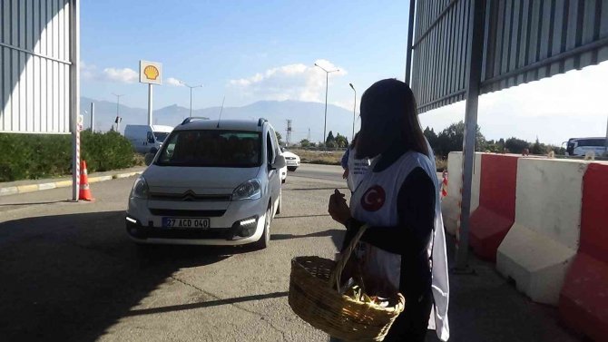 Bakan Yanık "Ceza Yeme Fıstık Ye" Dedi, Sürücülere Osmaniye Fıstığı İkram Etti