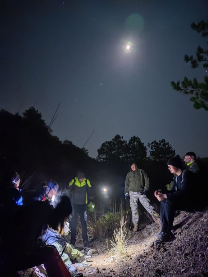 Doğa Tutkunları Gece Sıfır Derecenin Altında Yürüdü