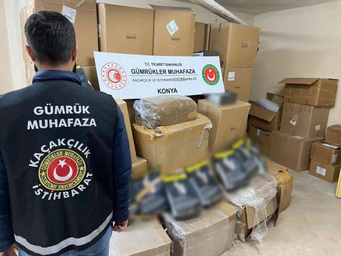 Konya’da 2 Ton 734 Kilogram Kaçak Tütün Ele Geçirildi
