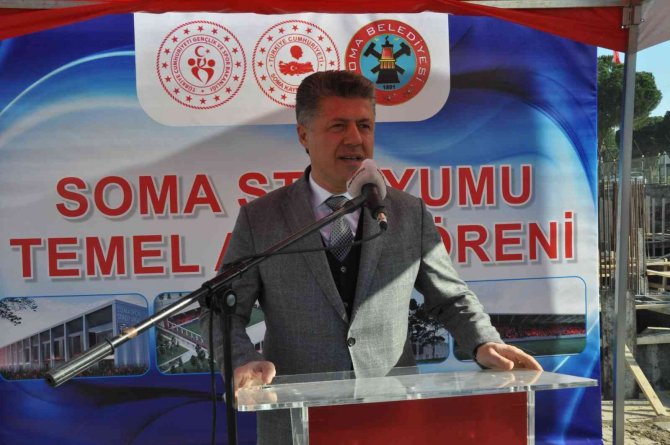 Soma’ya 7 Bin Kapasiteli Yeni Stadın Temeli Atıldı