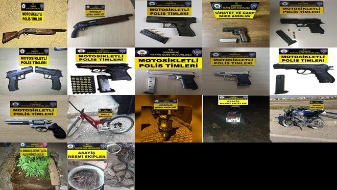 Osmaniye’de Şok Uygulamalarda Yakalanan 16 Şüpheli Tutuklandı