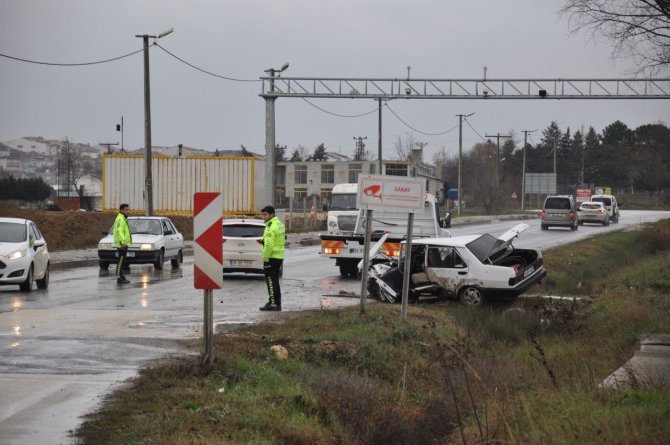 Tekirdağ’da Otomobil Takla Attı: 1 Yaralı