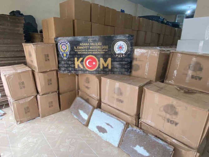 Adana’da 13 Milyondan Fazla Doldurulmuş Sigara Ele Geçirildi