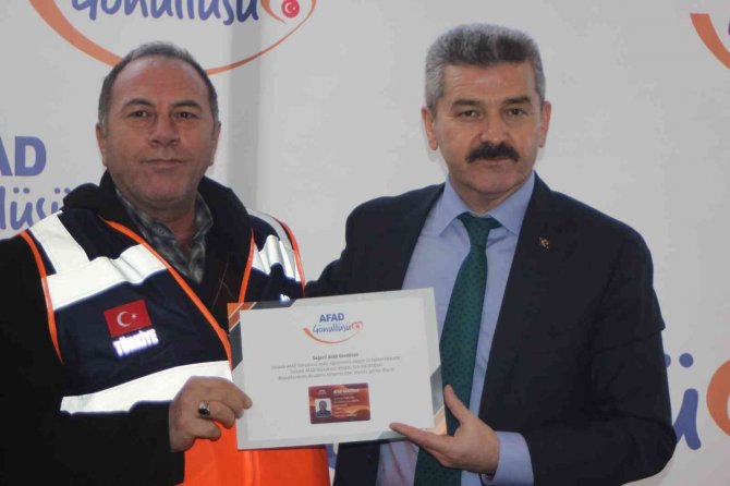Destek Afad Gönüllüleri İçin Sertifika Töreni Düzenlendi