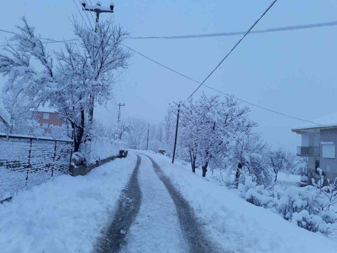 Kaş’ta Yüksek Kesimlerdeki Yollarda Karla Mücadele Çalışması Başladı