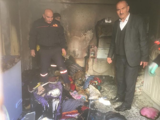 Şehit Annesinin Evi Yangında Büyük Hasar Gördü