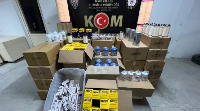 İ̇zmir’de 2 Bin 863 Adet Kaçak Oto Yedek Parça Ele Geçirildi