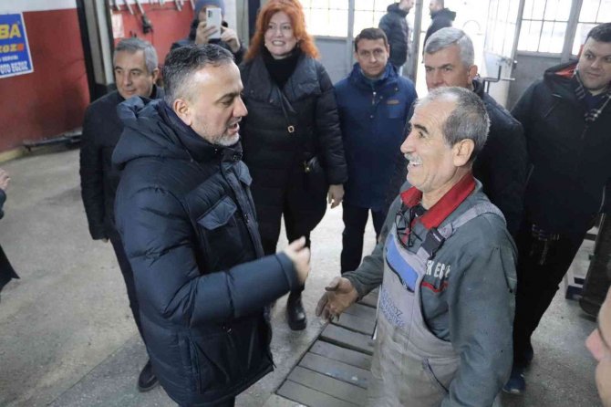 Ak Partili Doğan, Küçük Sanayi Sitesinde Esnaf Ziyaretinde Bulundu