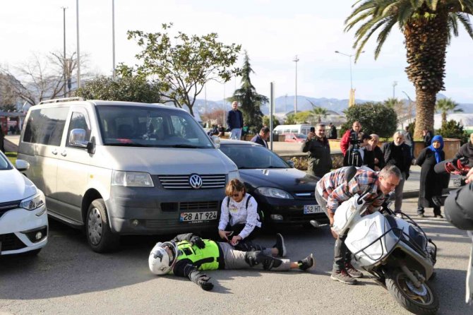 Motokurye Kazası Tatbikatı Gerçeği Aratmadı