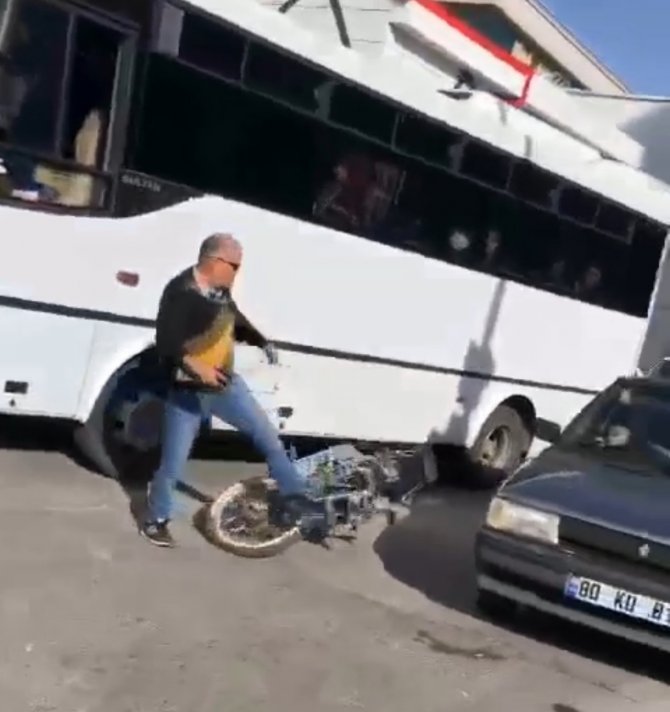 Otobüs Şöförü İle Kurye Sözlü Tartışmaya Girdi, Belediye İşlem Yaptı