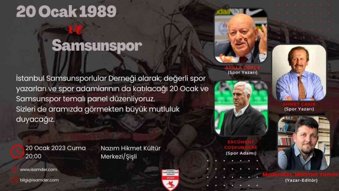Samsunspor’un 20 Ocak 1989 Kazası İ̇stanbul’da Anılacak
