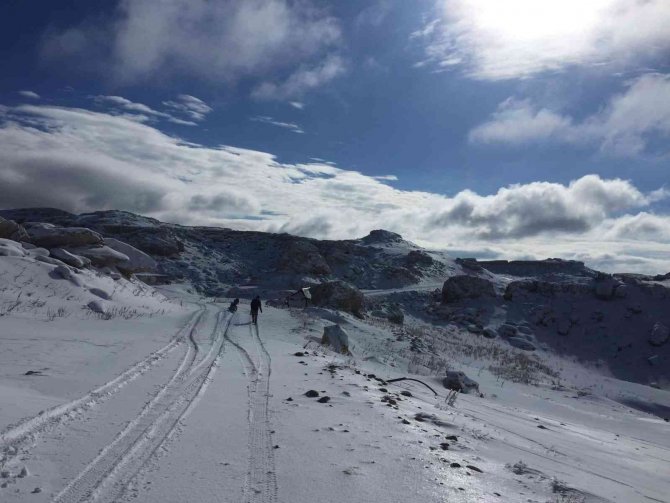 Mersin Anamur’da Kar Yağışı