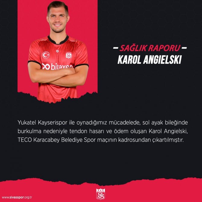 Sivasspor’da Kupa Maçı Öncesi Sakatlık Şoku