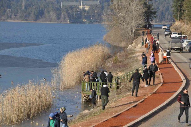Doğa Harikası Abant’ta Tatilci Yoğunluğu