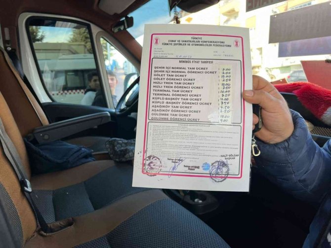 Dolmuş Fiyatlarına Yapılan Zam Geri Çekildi