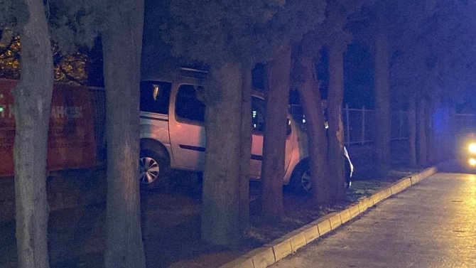 Hafif Ticari Otomobil Ağaçların Arasına Daldı: 1 Yaralı
