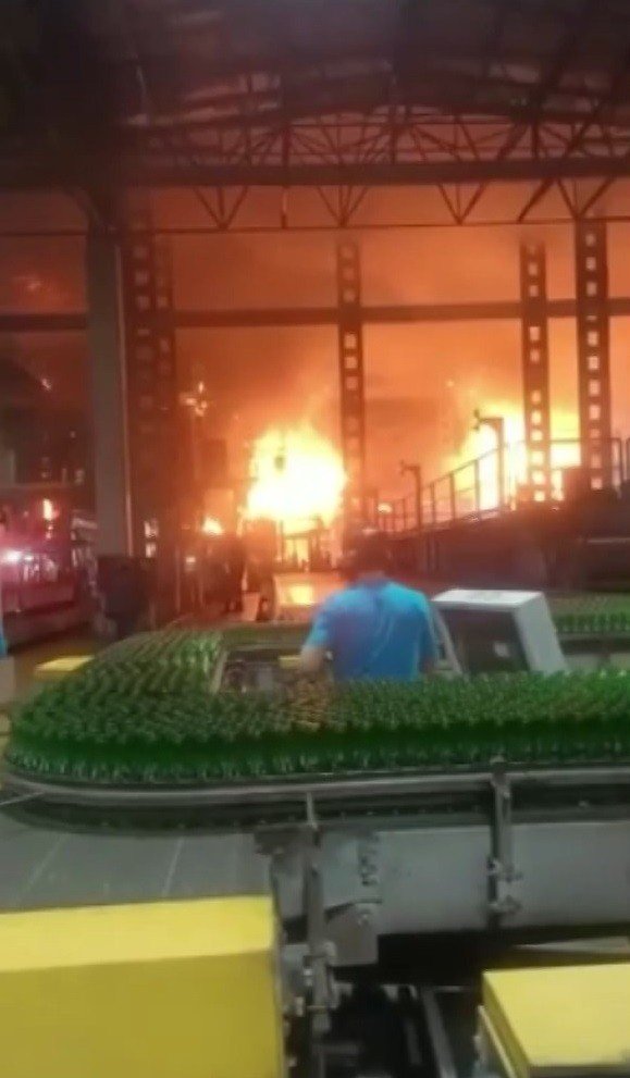 Bursa’da Fabrikada Korkutan Yangın