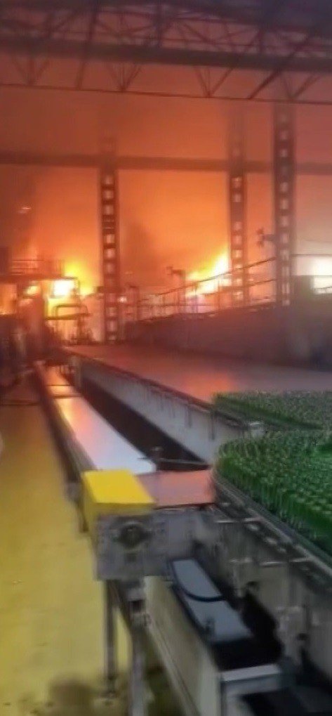 Bursa’da Fabrikada Korkutan Yangın