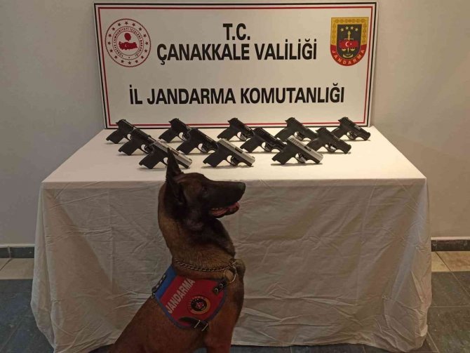 Çanakkale’de 12 Adet Ruhsatsız Tabanca Ele Geçirildi