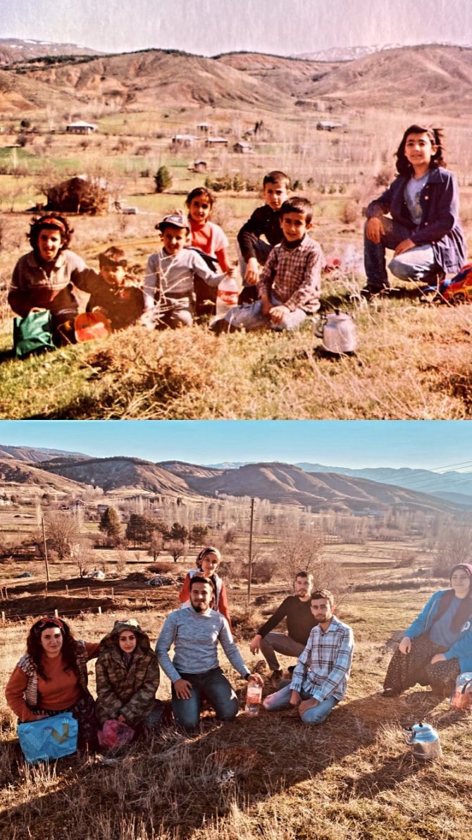 Yer Aynı, Arkadaşlar Aynı, Tarih Farklı: Elazığ’da 7 Çocukluk Arkadaşı, 18 Yıl Sonra Aynı Yerde Buluşup Ayını Fotoğrafı Çektirdi
