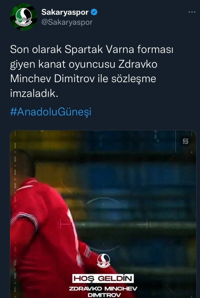 Sakaryaspor, Minchev Dimitrov’u Transfer Etti