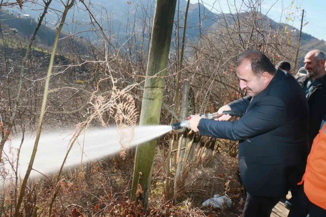 Trabzon’da Örtü Yangını, 3 Dönümlük Fındık Arazisi Zarar Gördü