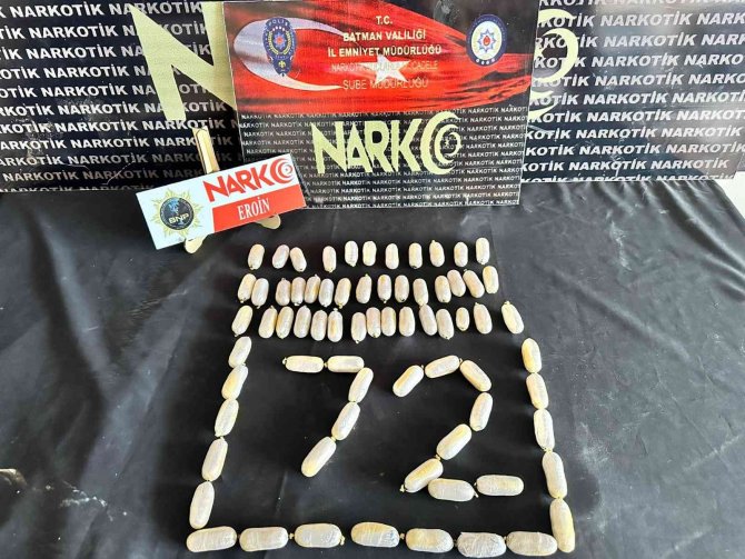 Batman’da Bir Kişinin Midesinden 714 Gram Eroin Ele Geçirildi