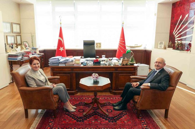 İ̇yi̇ Parti Lideri Akşener, Chp Lideri Kılıçdaroğlu’nu Ziyaret Etti