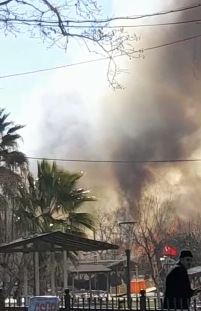 İ̇znik’te Sazlık Alanda Korkutan Yangın